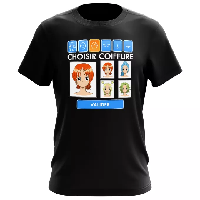 T-shirts Hommes Parodie One Piece Générateur de personnages :) - Nami, Vivi