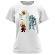 T-shirt Femme Edward « Détecteur de métaux ! » – Parodie Full Metal Alchemist