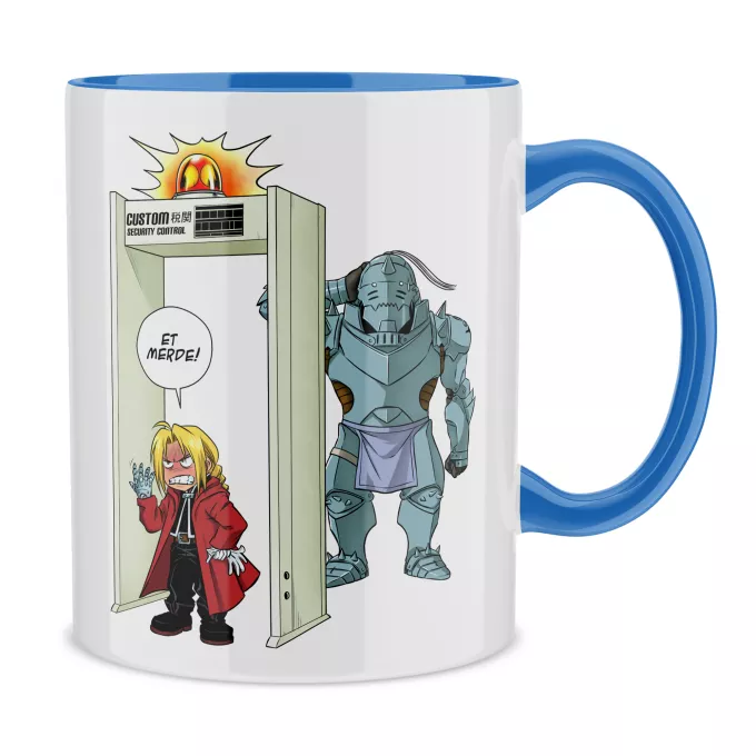 Mugs Parodie Full Metal Alchemist - FMA Détecteur de métaux ! - Edward, Alphonse Elric