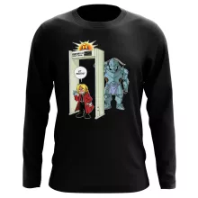 T-Shirt à manches longues Edward « Détecteur de métaux ! » – Parodie Full Metal Alchemist