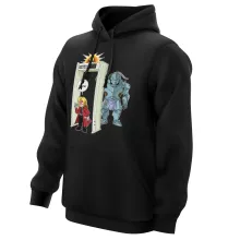 Sweat à capuche Edward « Détecteur de métaux ! » – Parodie Full Metal Alchemist