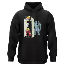 Sweat à capuche Edward « Détecteur de métaux ! » – Parodie Full Metal Alchemist