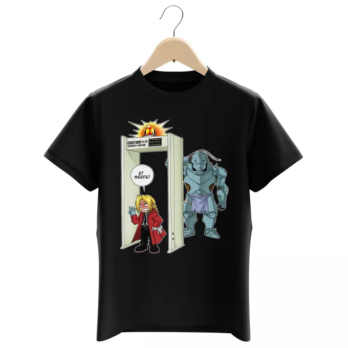 T-shirts Enfants Garçons Parodie Full Metal Alchemist - FMA Détecteur de métaux ! - Edward, Alphonse Elric