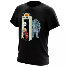 T-shirt Edward « Détecteur de métaux ! » – Parodie Full Metal Alchemist