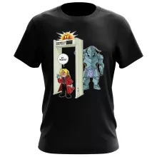 T-shirt Edward « Détecteur de métaux ! » – Parodie Full Metal Alchemist