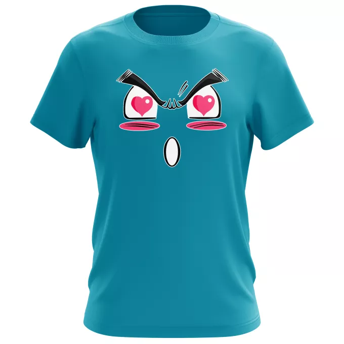 T-shirts Hommes Parodie Funny Face In Love !! - Manga - Funny Face