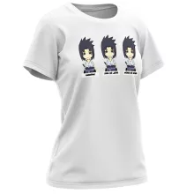 T-shirt Femme Sasuke Uchiwa « L'homme le plus expressif du Monde » – Parodie Naruto