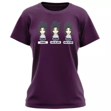 T-shirt Femme Sasuke Uchiwa « L'homme le plus expressif du Monde » – Parodie Naruto