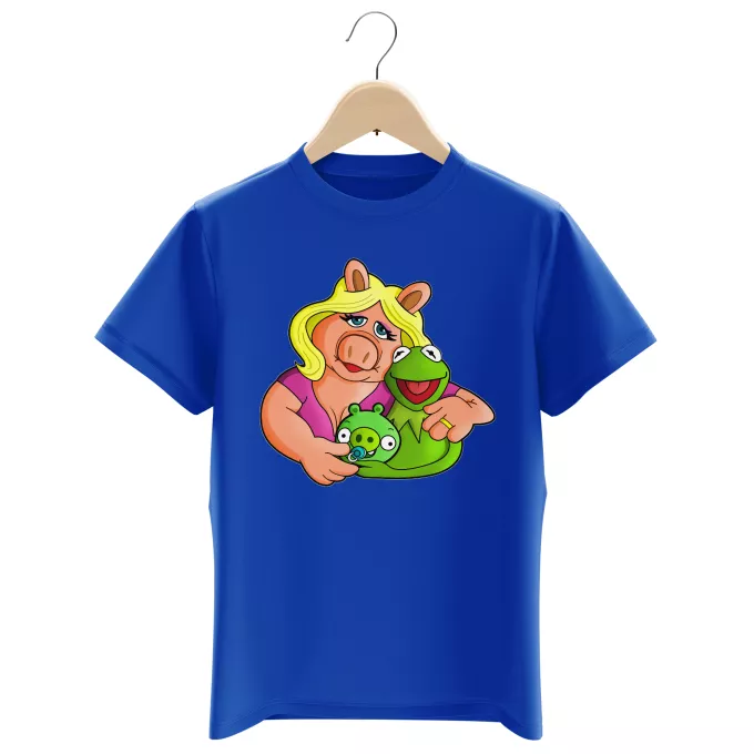 Camisetas Niños Parodia Angry Birds Angry Birds, Gustavo y Peggy