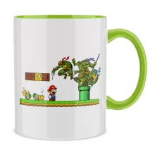 Tazza Donatello “Donatello,Leonardo,Raphael, Michelangelo e Mario” – Parodia dei Super Mario