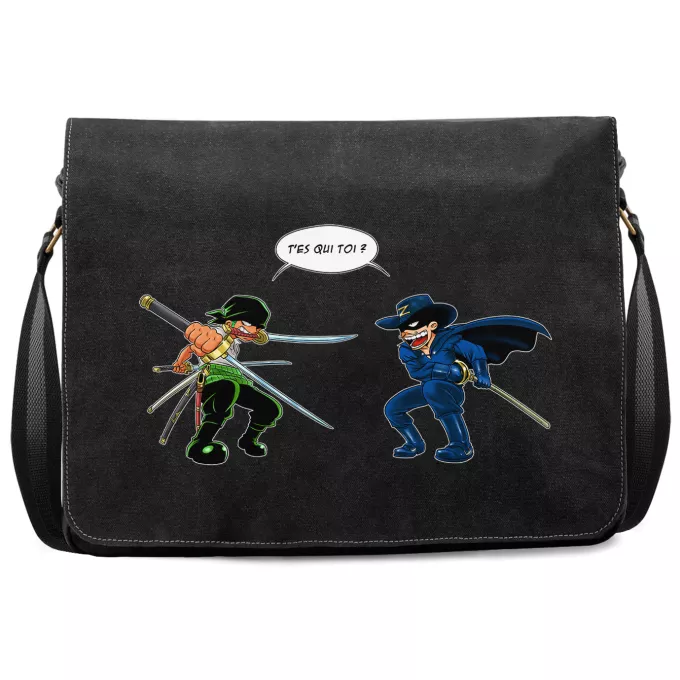Sac à Bandoulière Premium Parodie One Piece D'un Z qui veut dire... (Version qui dégénère :) - Zoro Roronoa