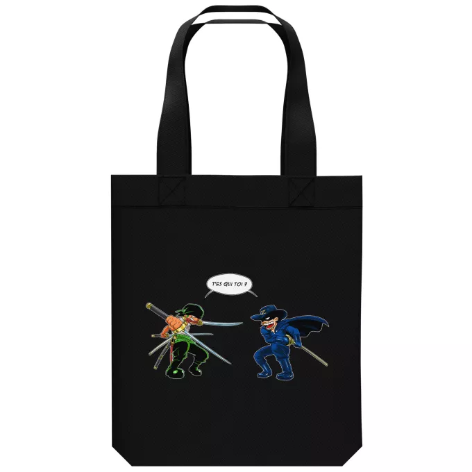 Sac Tote Bag en coton Bio Parodie One Piece D'un Z qui veut dire... (Version qui dégénère :) - Zoro Roronoa