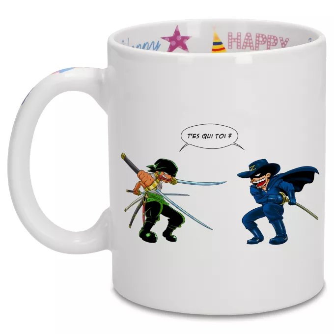 Mugs Anniversaire Parodie One Piece D'un Z qui veut dire... (Version qui dégénère :) - Zoro Roronoa