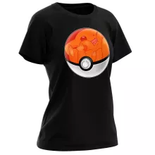 Pikachu Damen T-shirt “Pikachu und die Pokeball” – Parodie auf Pokémon
