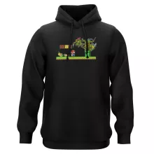 Camisola com capuz Donatello “Donatello, Michelangelo, Leonardo, Raphael e Super Mario” – Super Mario de parodia