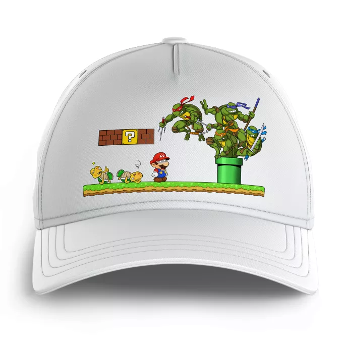 Bonés de Verão para crianças Paródia Super Mario Donatello, Michelangelo, Leonardo, Raphael e Super Mario