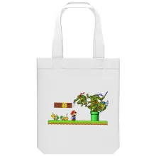 totebag Donatello “Donatello, Michelangelo, Leonardo, Raphael e Super Mario” – Super Mario de parodia