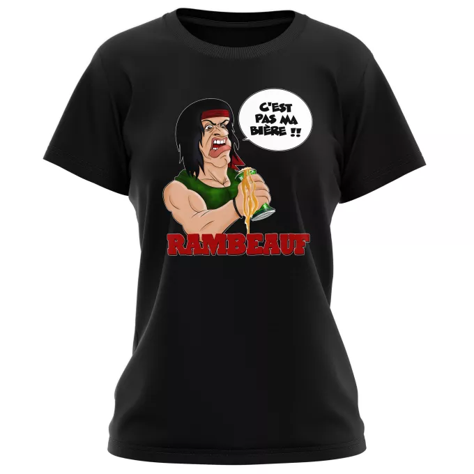 T-shirts Femmes Parodie Rambo C'est pas ma guerre !!