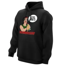 Sweat à capuche « C'est pas ma guerre !! » – Parodie Rambo