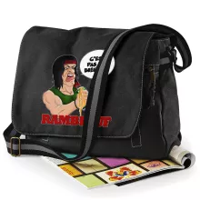 Sac à bandoulière « C'est pas ma guerre !! » – Parodie Rambo