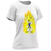 Camiseta Mujer Super Sonic X Son Goku 3 – Parodia de Dragon Ball Z -DBZ
