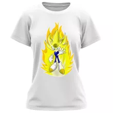 Camiseta Mujer Super Sonic X Son Goku 3 – Parodia de Dragon Ball Z -DBZ