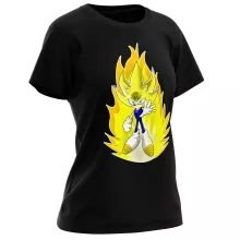 Super Sonic X Son-Goku 3 Damen T-shirt – Parodie auf Dragon Ball Z