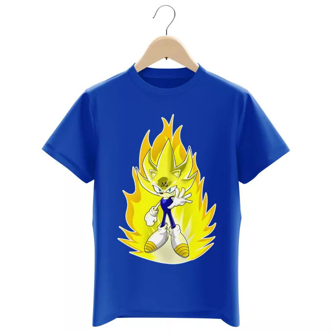 Camisetas Niños Parodia Dragon Ball Z -DBZ Super Sonic X Son Goku 3