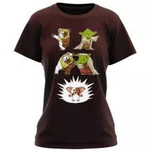 T-shirt Femme Yoda « Fusion !! YAHA !! » – Parodie Star Wars