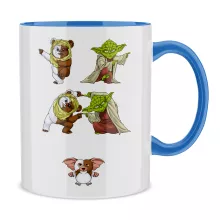 Yoda Mug “Yoda, an Ewok and Gizmo” – Star Wars parody