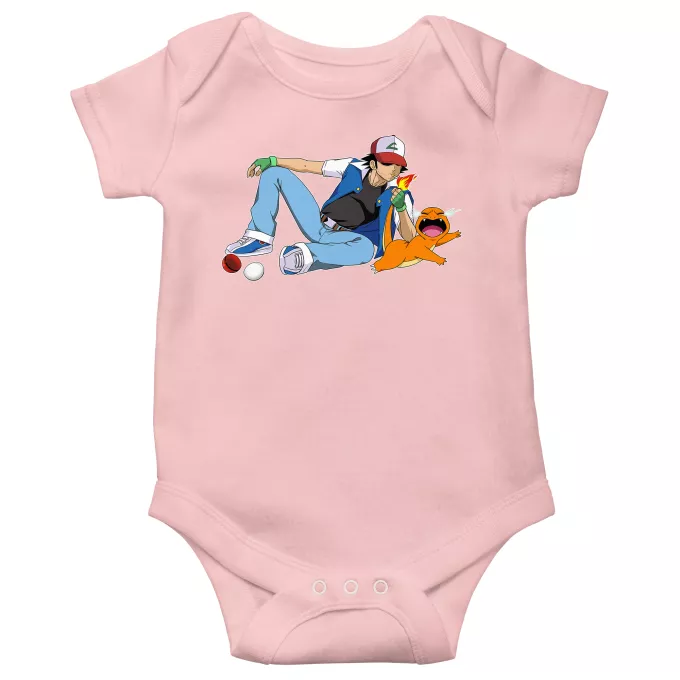 Body per bambini a maniche corte (bimba) Paoridia Pokémon Charmander