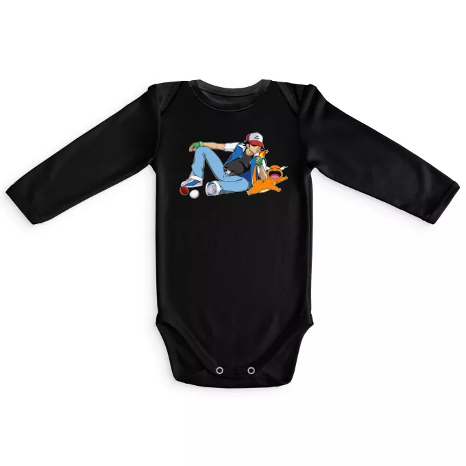 Body bebè a maniche lunghe Paoridia Pokémon Charmander