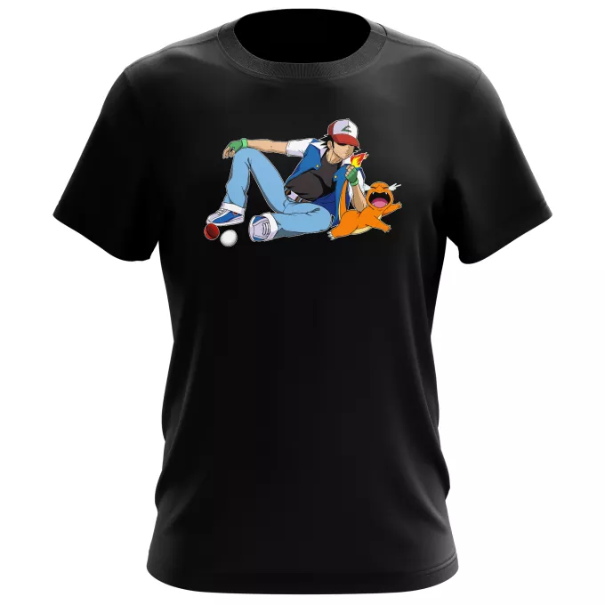 Magliette da Uomini Paoridia Pokémon Charmander