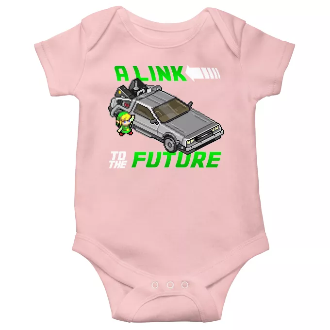 Fatinho de manga curta para bebé (menina) Paródia Zelda Link - Pixel Design