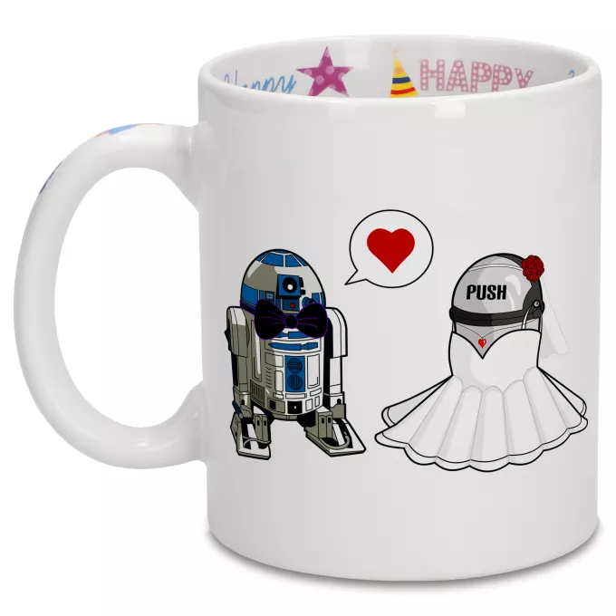 Tazas de cumpleaños Parodia Star Wars R2-D2