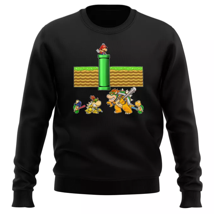 Pullovers Parody of Super Mario Mario, Bowser, Bowser Jr and Koopa Troopa