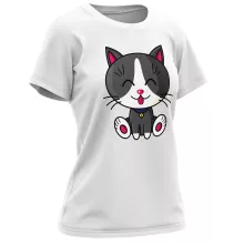 T-shirt Femme « Kawaii Baby Cat (blanc et gris) » – Parodie Kawaii Baby Cats