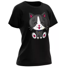 T-shirt Femme « Kawaii Baby Cat (blanc et gris) » – Parodie Kawaii Baby Cats