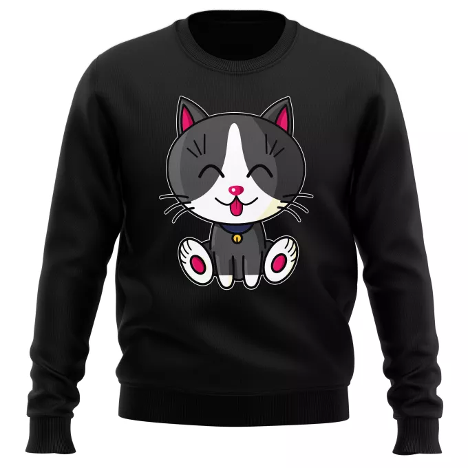 Pulls Parodie Kawaii Baby Cats Kawaii Baby Cat (blanc et gris)
