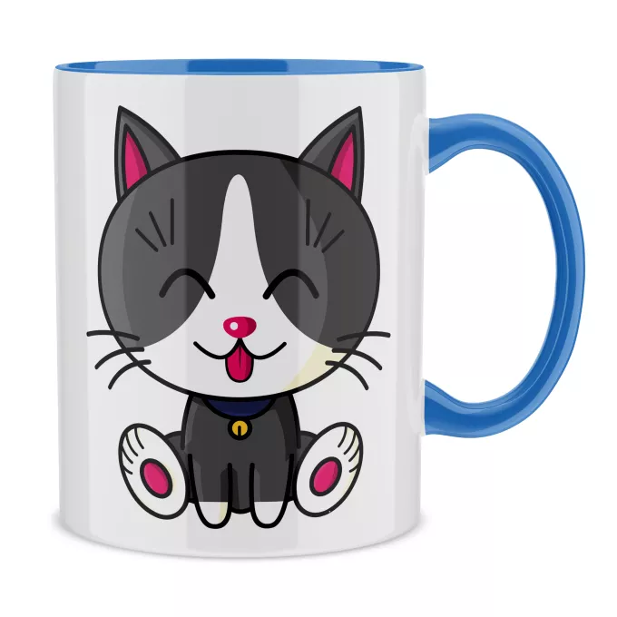 Mugs Parodie Kawaii Baby Cats Kawaii Baby Cat (blanc et gris)