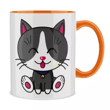 Mug « Kawaii Baby Cat (blanc et gris) » – Parodie Kawaii Baby Cats