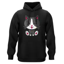 Sweat à capuche « Kawaii Baby Cat (blanc et gris) » – Parodie Kawaii Baby Cats