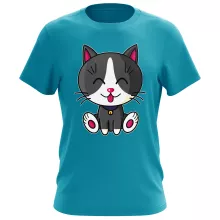T-shirt « Kawaii Baby Cat (blanc et gris) » – Parodie Kawaii Baby Cats