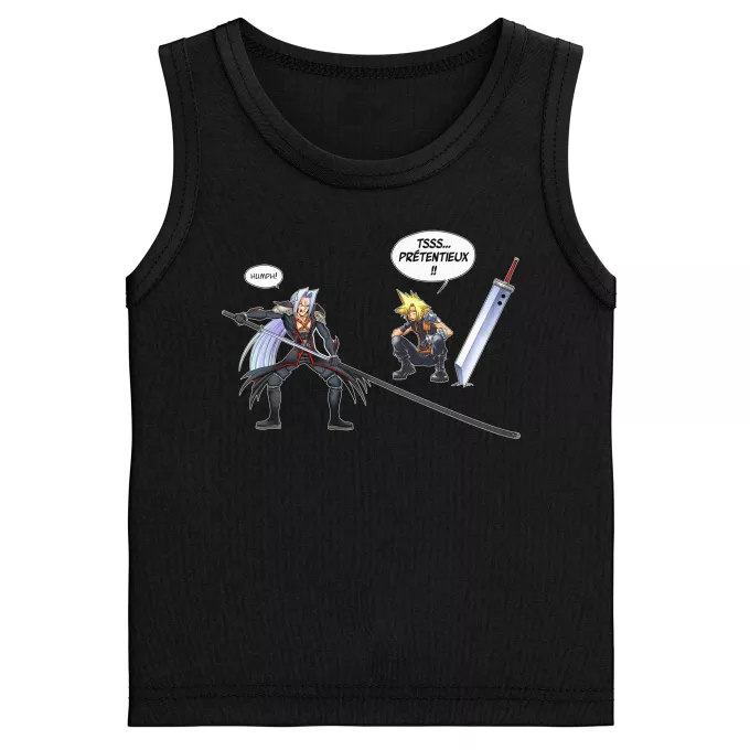 Débardeurs Enfants Garçons Parodie Final Fantasy VII - FFVII Mégalo-lame ! (Edition Limitée) - Clad, Sephiroth