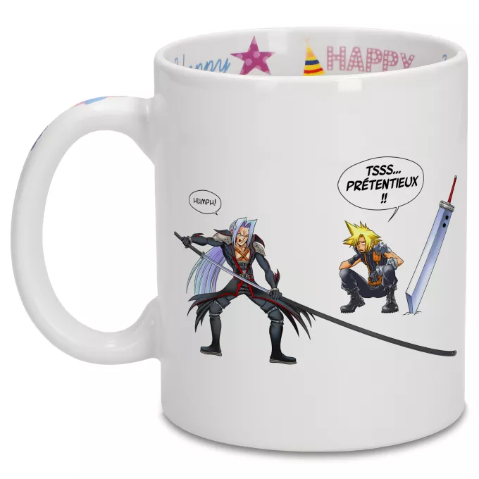 Mugs Anniversaire Parodie Final Fantasy VII - FFVII Mégalo-lame ! (Edition Limitée) - Clad, Sephiroth