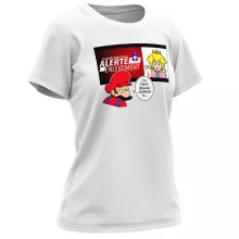T-shirt Femme Mario « Alerte enlèvement... » – Parodie Super Mario