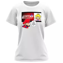 T-shirt Femme Mario « Alerte enlèvement... » – Parodie Super Mario
