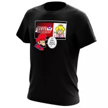 T-shirt Mario « Alerte enlèvement... » – Parodie Super Mario