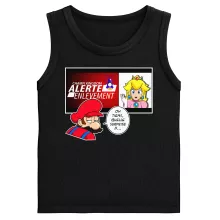 Débardeurs Enfants Mario « Alerte enlèvement... » – Parodie Super Mario