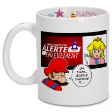 Mug Mario « Alerte enlèvement... » – Parodie Super Mario